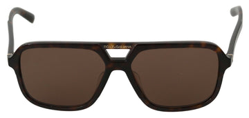 Dolce & Gabbana Men's Brown Leopard Pattern Aviator Pilot Sunglasses
