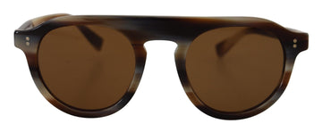 Dolce & Gabbana Women's Brown Tortoise Oval Full Rim Eyewear DG4306 Sunglasses