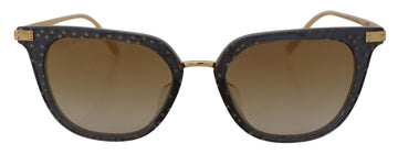 Dolce & Gabbana Women's Black Dotted Acetate Frame Irregular Sunglasses
