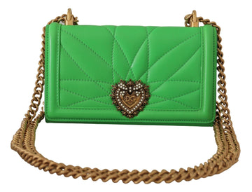 Dolce & Gabbana Women's Green Leather Devotion Cardholder IPHONE 11 PRO Wallet