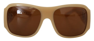 Dolce & Gabbana Women's Cream DG4027B Swarovski Stones Brown Lens Sunglasses