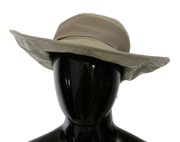 Dolce & Gabbana Women's Beige 100% Lamb Leather Wide Brim Panama Hat