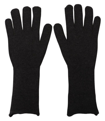 Dolce & Gabbana Men's Black Cashmere Silk Hands Mitten Gloves