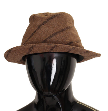Dolce & Gabbana Women's Brown Fedora Striped Print Summer Hat