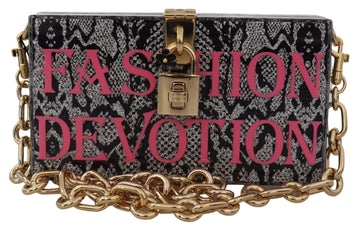 Dolce & Gabbana Women's Gray Fashion Devotion Clutch Plexi SICILY BOX Purse