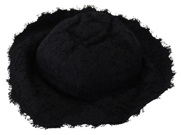 Dolce & Gabbana Women's Black Cotton Wide Brim Shade Hat