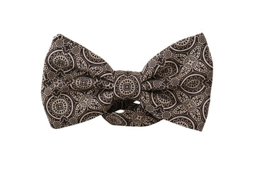 Dolce & Gabbana Men's Black white 100% Silk Adjustable Neck Papillon Tie