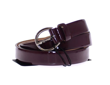 Dolce & Gabbana Women's Purple Leather Logo Cintura Belt