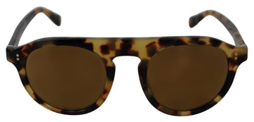 Dolce & Gabbana Women's Brown Tortoise Oval Full Rim Sunglasses