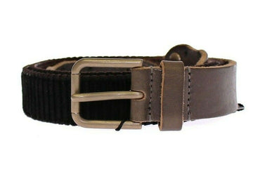 Dolce & Gabbana Men's Brown Leather Logo Cintura Gurtel Belt