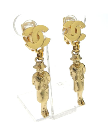 CHANEL Women's Gold CC Mademoiselle Dangle Earrings in Gold