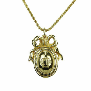 CHRISTIAN DIOR Women's Gold Metal Pendant Necklace in Gold