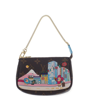 LOUIS VUITTON Women's Monogram Vivienne Animation Mini Pochette Bag in Brown