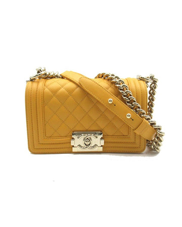 CHANEL Women's Classic Small Caviar Flap Bag in Yellow