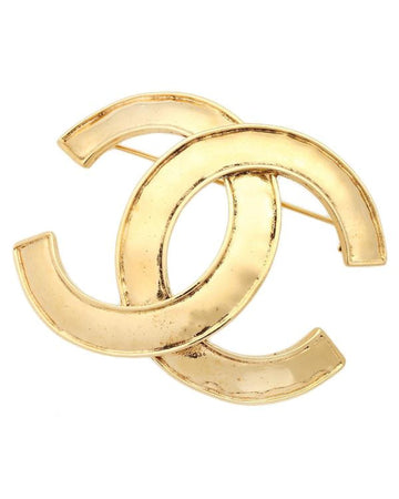 CHANEL Women's Gold CC Logo Brooch - 3.8-3.1 inches in Gold