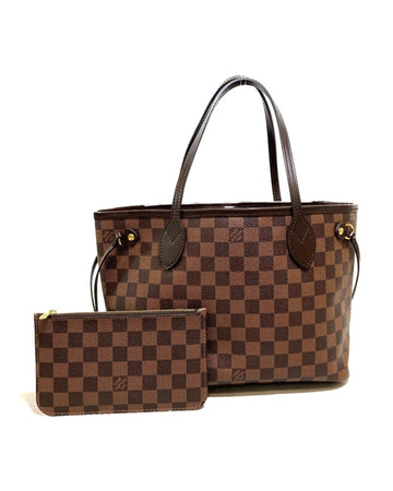 LOUIS VUITTON Women's Damier Ebene Neverfull PM Bag in Excellent Condition in Brown