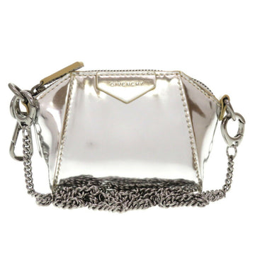 GIVENCHY Women's Antigona Patent Leather Shoulder Bag in Silver