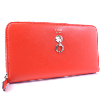 FENDI Women's Orange Leather Wallet by in Orange