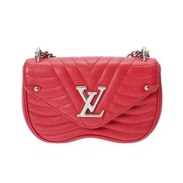 LOUIS VUITTON Women's Elegant Red Leather Shoulder Bag in Red