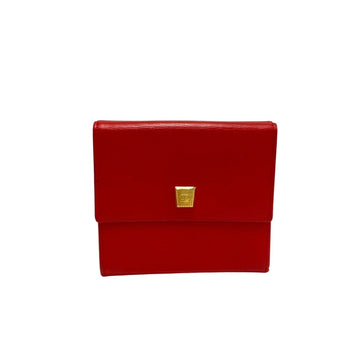 CHRISTIAN DIOR Women's Red Leather Wallet in Red