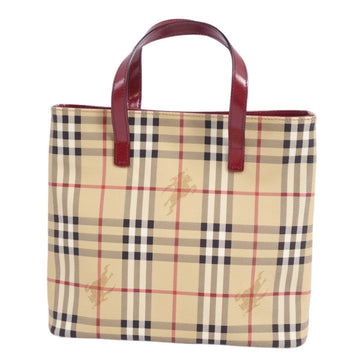 BURBERRY Women's Checkered Canvas Shoulder Bag in Beige