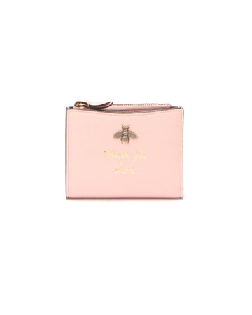 GUCCI Women's Animal Print Leather Compact Wallet in Pink