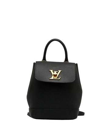 LOUIS VUITTON Women's Black Lockme Backpack Bag in Excellent Condition in Black