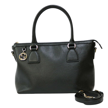 GUCCI Women's Leather Shoulder Bag in Black