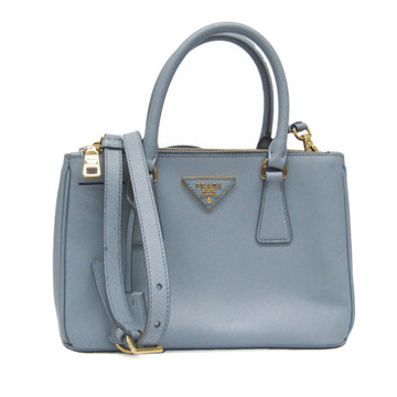 PRADA Women's Elegant Blue Leather Handbag in Blue