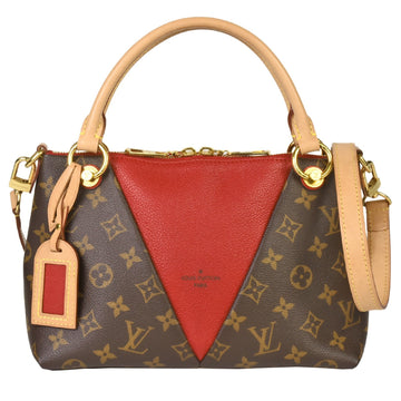 LOUIS VUITTON Women's Brown Leather Shoulder Tote with Gold Hardware in Brown