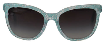 Dolce & Gabbana Women's Blue DG4190 Lace Crystal Acetate Butterfly Sunglasses