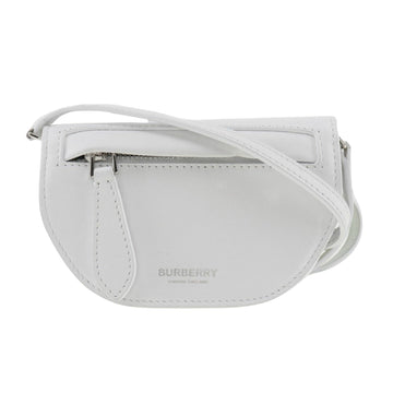 BURBERRY Women's Olympia Leather Shoulder Bag in White