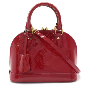 LOUIS VUITTON Women's Red Patent Leather Shoulder Handbag in Red