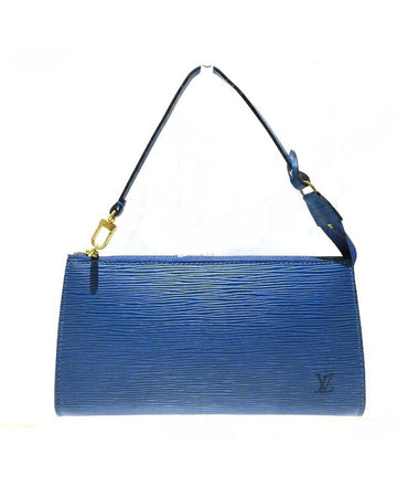 LOUIS VUITTON Women's Blue Epi Pochette Accessoires Bag in Excellent Condition in Blue