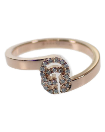 GUCCI Women's Diamond Ring with GG Running Design in Rose Gold