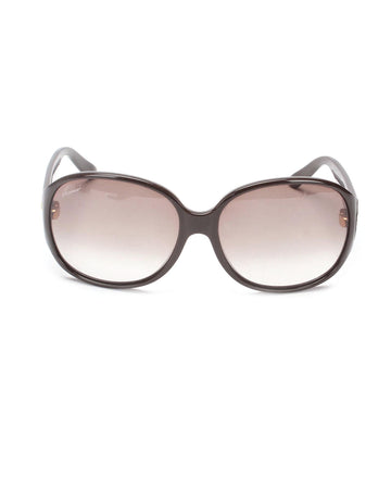 GUCCI Women's Oversized Tinted Sunglasses in Brown in brown