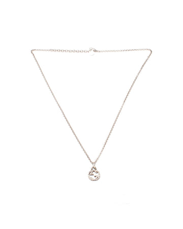 GUCCI Women's Silver Interlocking G Pendant Necklace in Silver