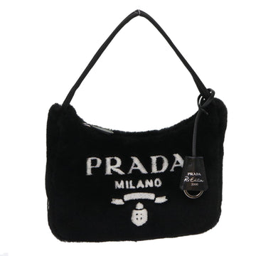 PRADA Women's Re-edition Fur Bag in Black