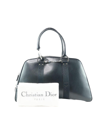 CHRISTIAN DIOR Women's Black Leather Handbag in Excellent Condition in Black