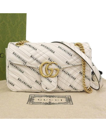 GUCCI Women's Hacker Project Small GG Marmont Bag in White in White