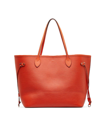 LOUIS VUITTON Women's Orange Epi Neverfull MM Bag in Excellent Condition in Orange