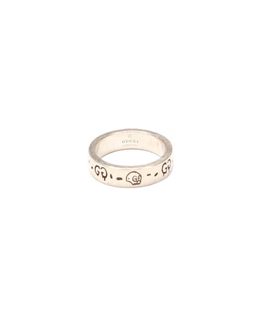GUCCI Women's Silver Ghost Icon Ring in Silver