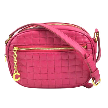 CELINE Women's Pink Leather Shoulder Bag by in Pink