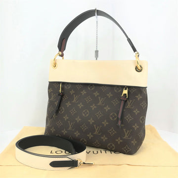 LOUIS VUITTON Women's Canvas Tuileries Bag with Exquisite Craftsmanship in Brown