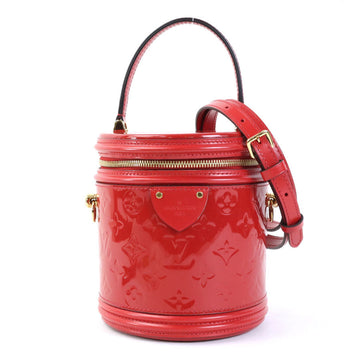 LOUIS VUITTON Women's Patent Leather Shoulder Bag with Key and Padlock in Red