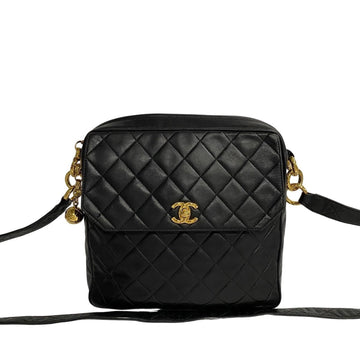 CHANEL Women's Luxurious Black Leather Shoulder Bag for Women by in Black