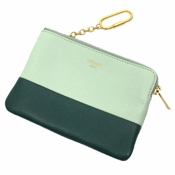CELINE Women's Luxurious Green Leather Coin Purse/Coin Case by in Green