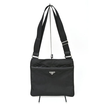 PRADA Unisex Black Fabric Shoulder Bag - Excellent Condition in Black