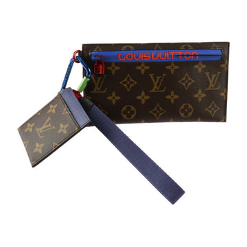 LOUIS VUITTON Unisex Timeless Canvas Fashion Accessory with Hand Strap by Iconic French Designer in Brown