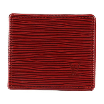 LOUIS VUITTON Unisex Refined Leather Coin Purse in Castilian Red in Red